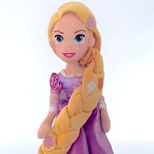 DISNEY Store 19" Plush RARE 2017 RAPUNZEL Tangled Flowers Satin Gown Medium Doll